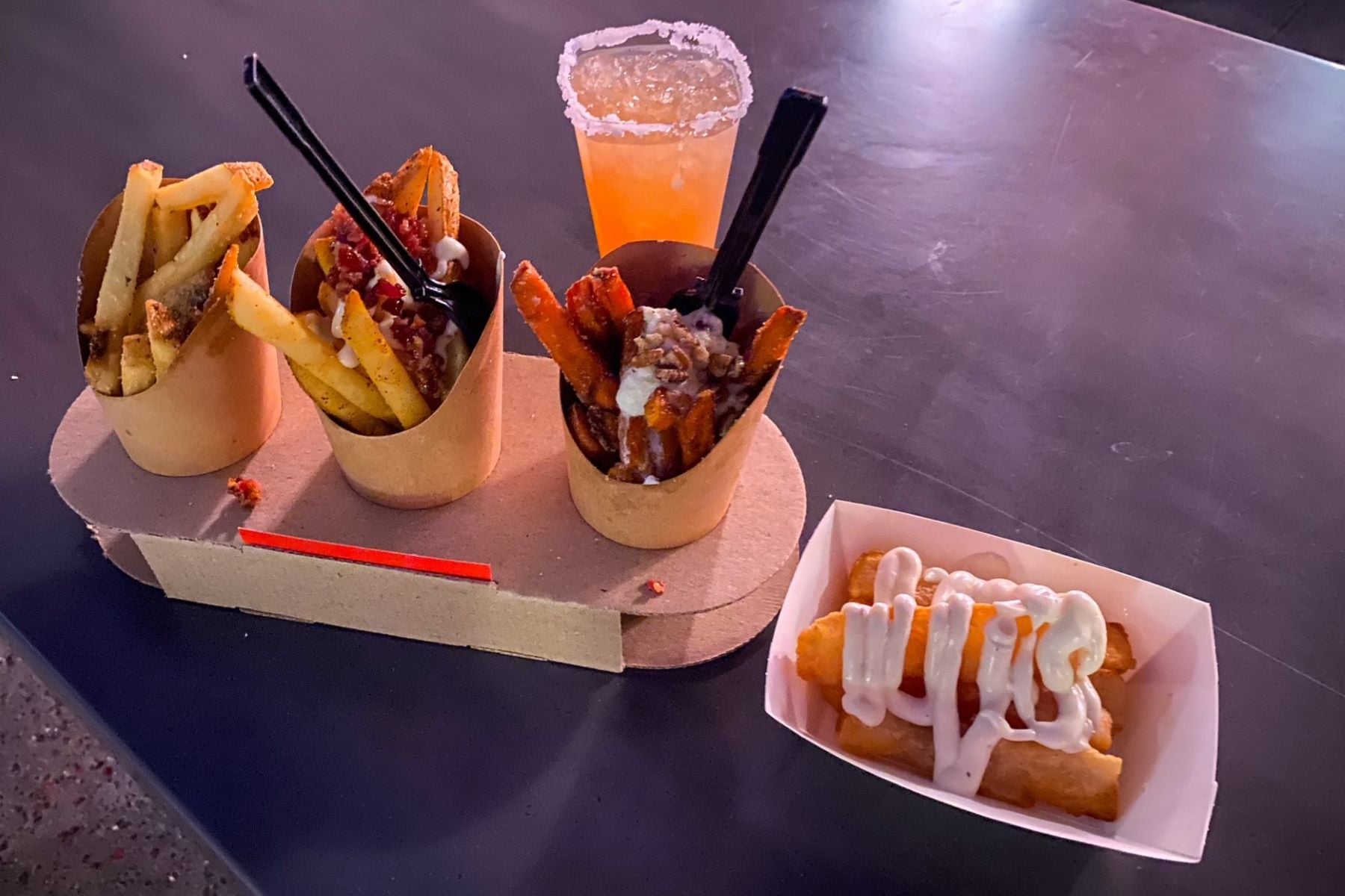 the frying basket fry flight and yuca fries