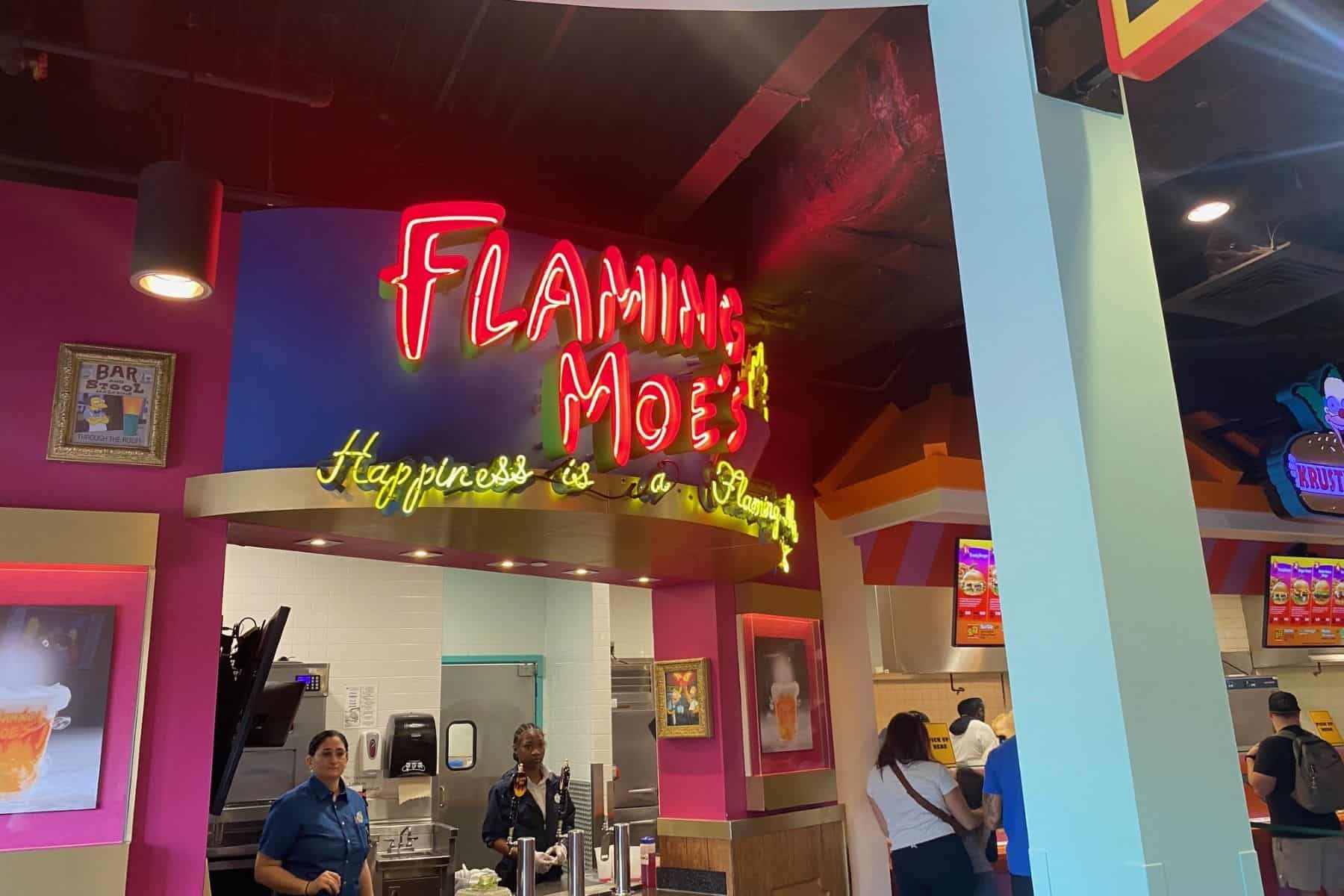 universal studio's flaming moes