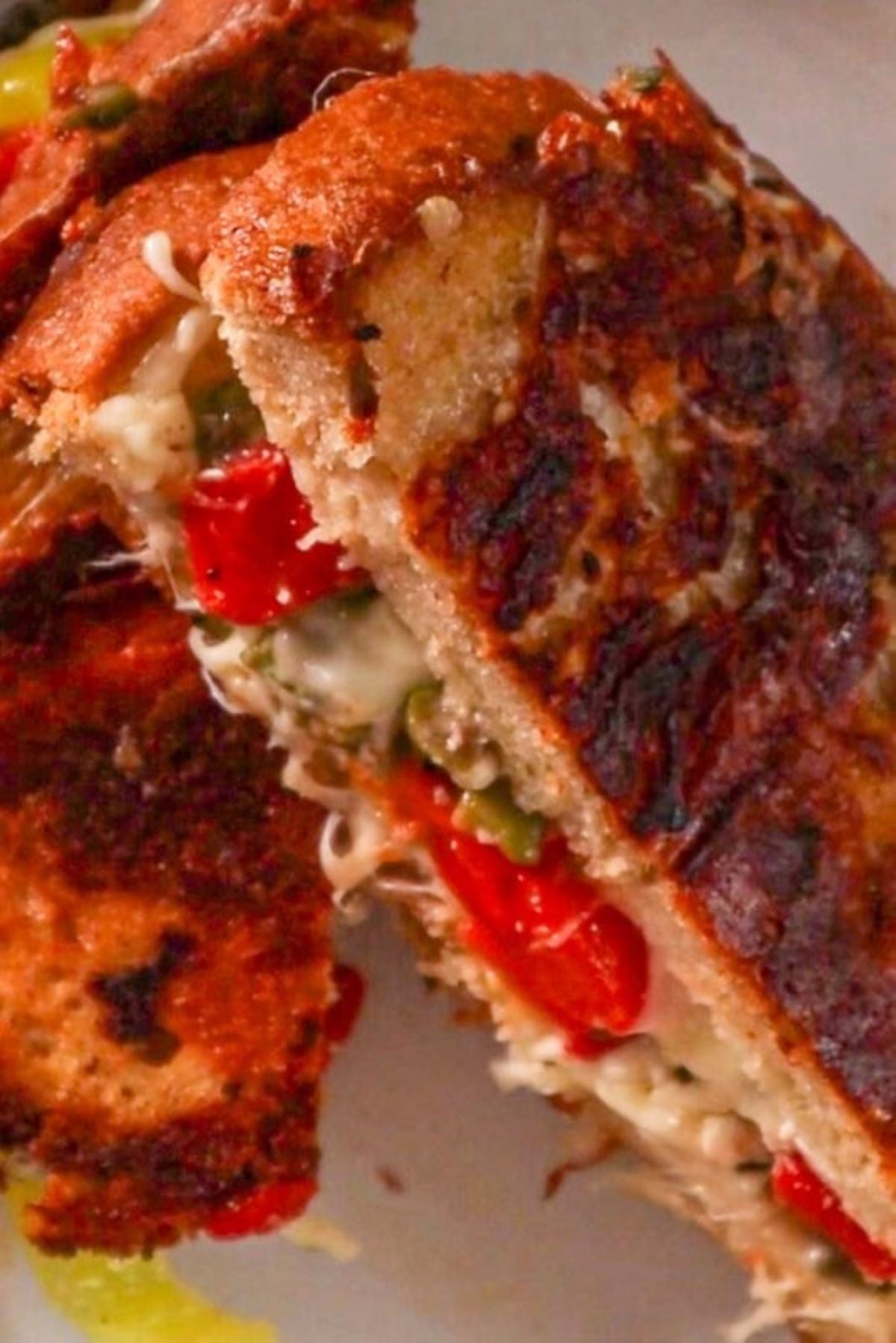 mediterranean grilled cheese sadnwich