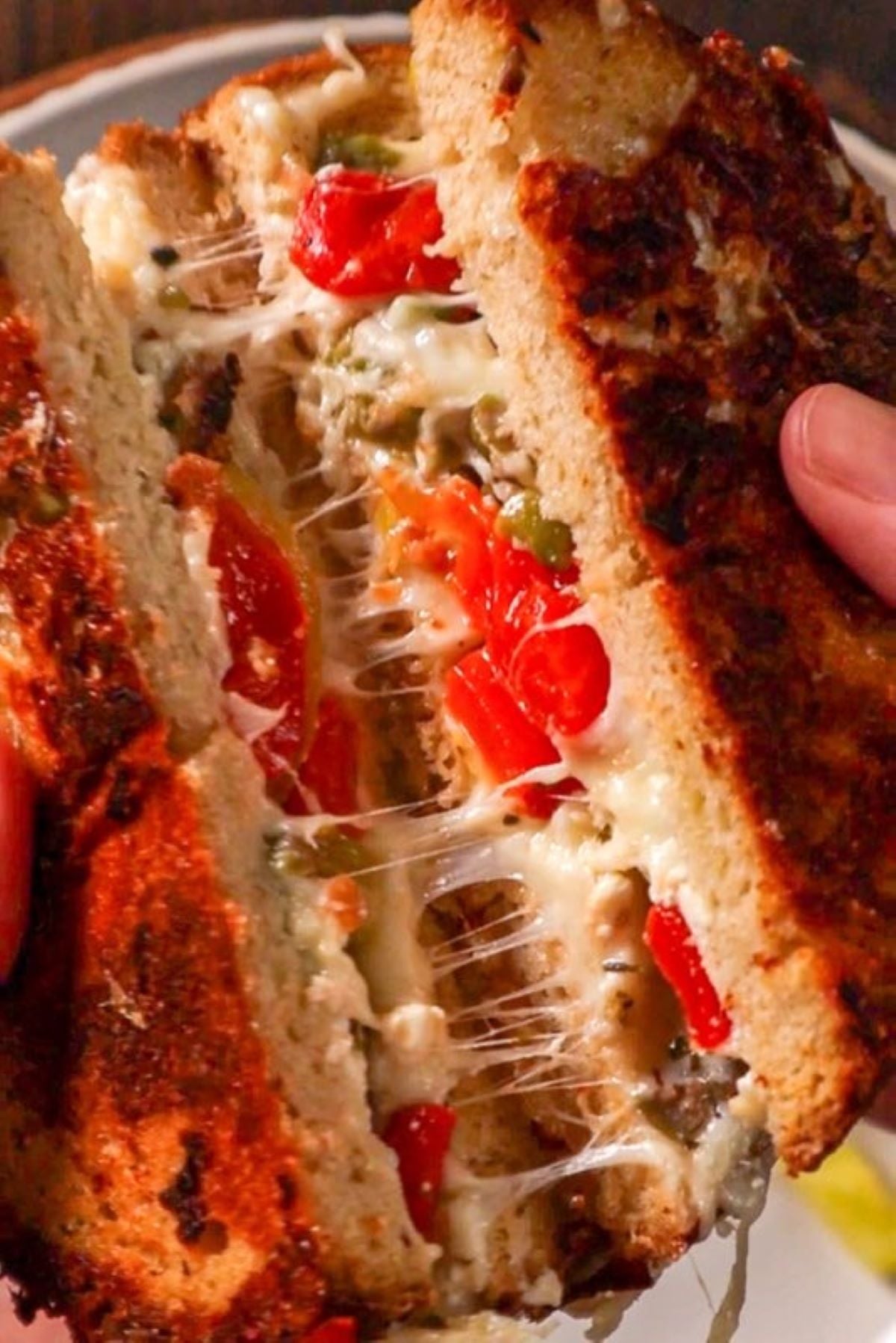 mediterranean grilled cheese sandwich