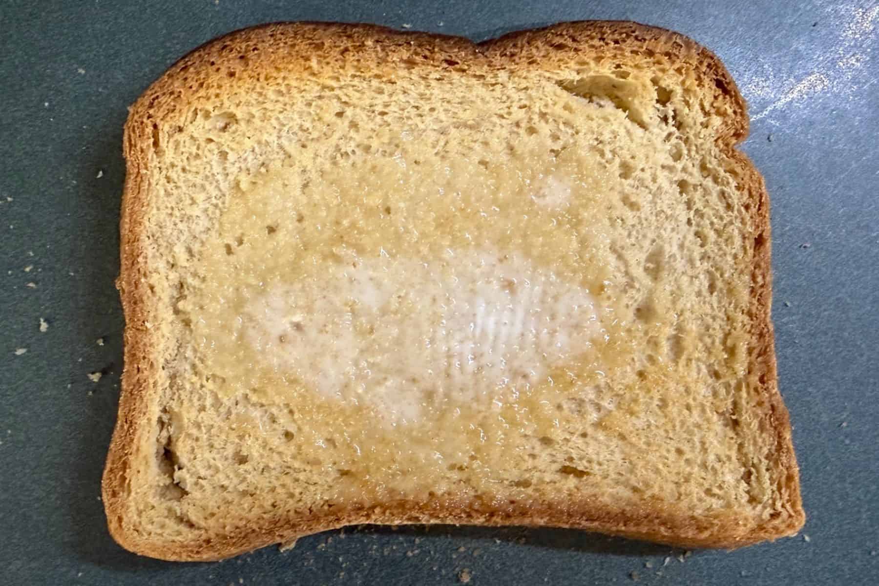 BFree Gluten Free Homestyle Sandwich White Sourdough Loaf toasted slice with butter