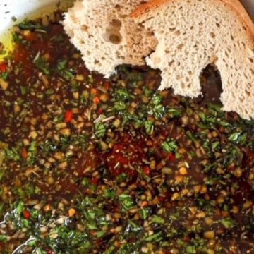 balsamic vinegar and olive oil for dipping bread