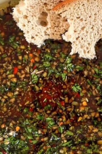 balsamic vinegar and olive oil for dipping bread