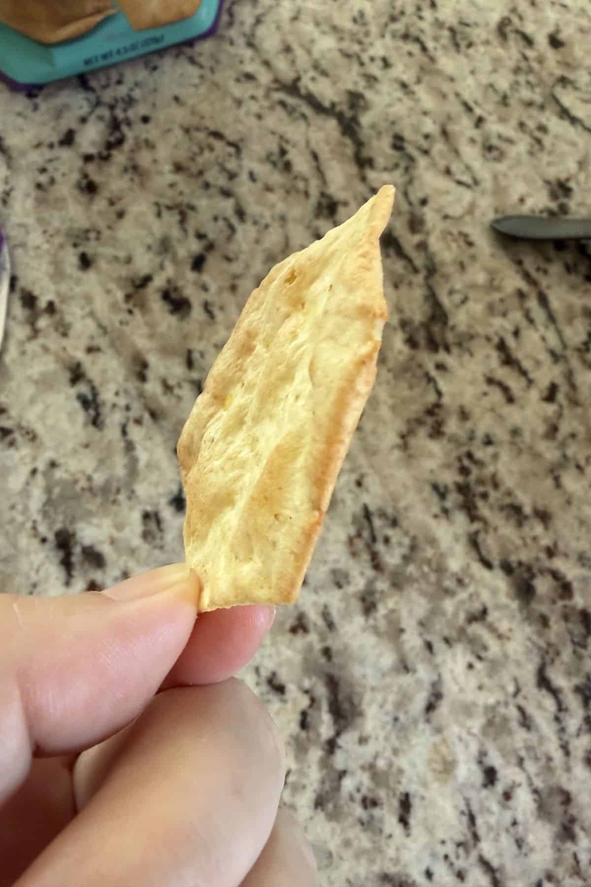 miltons gluten free sea salt crackers side view of cracker part 2