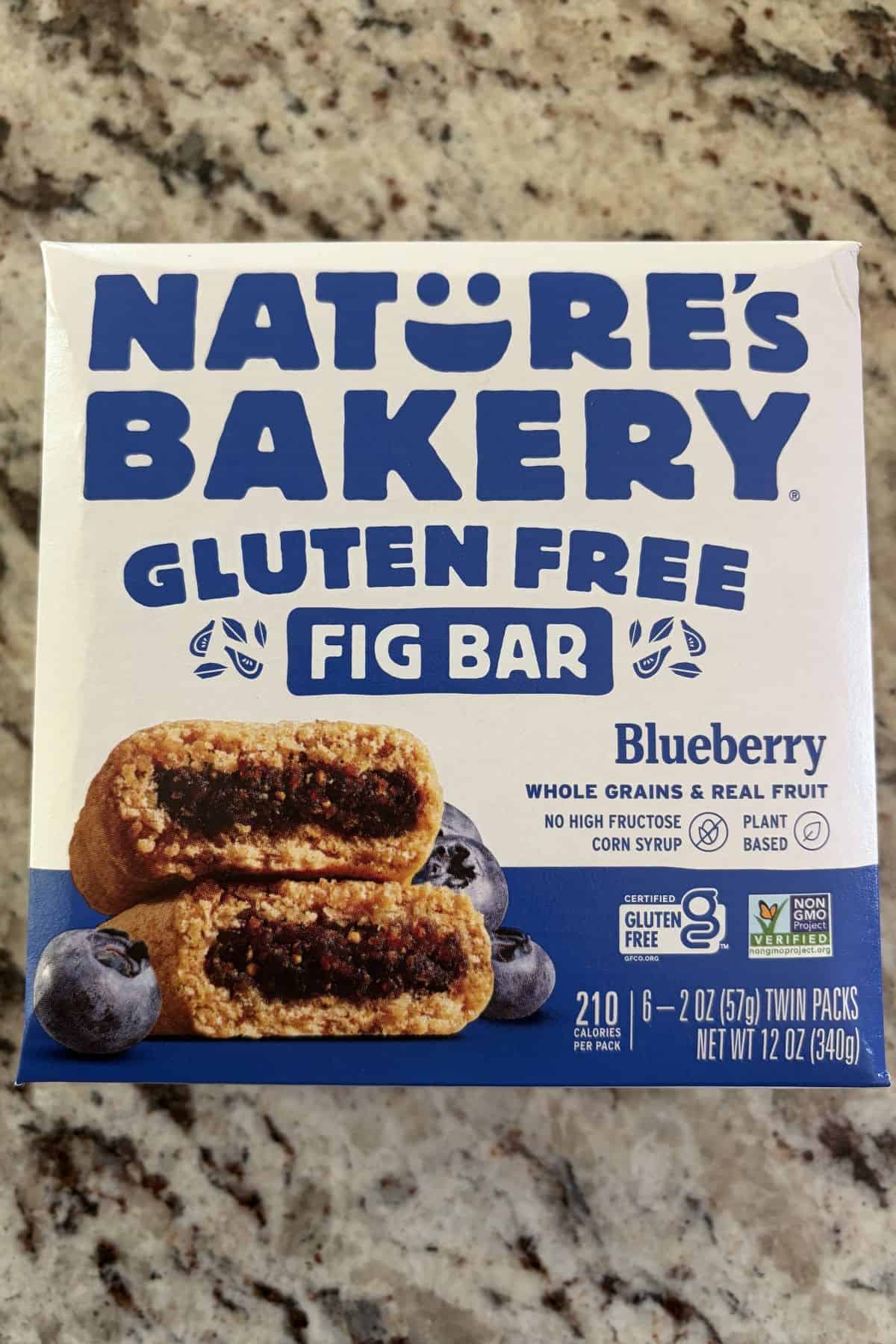 natures bakery gluten free fig bars front of box