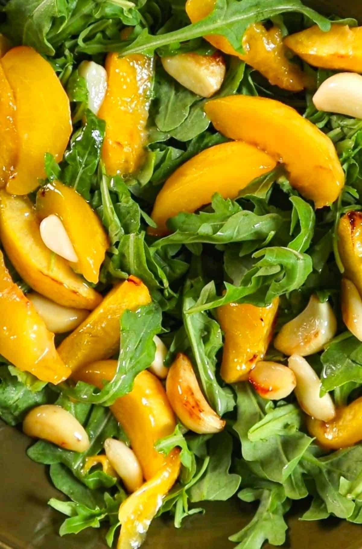 roasted peach salad