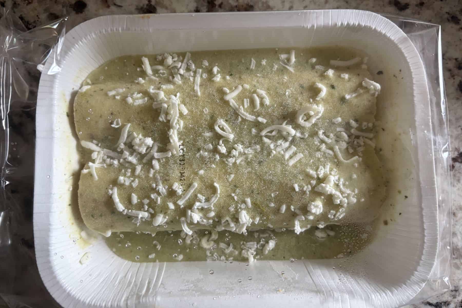 Amy's Frozen Meal Roasted Poblano Enchilada Gluten Free Microwave Meal frozen in package