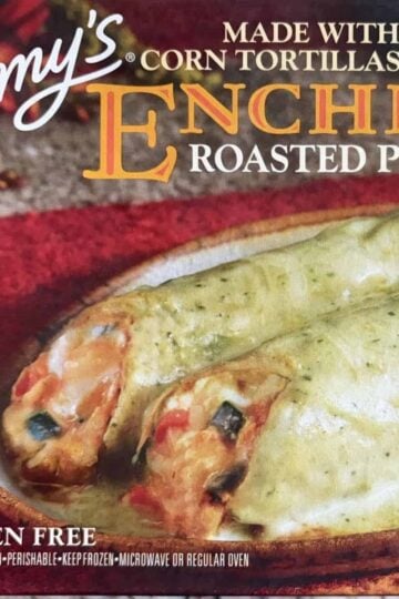 Amy's Frozen Meal Roasted Poblano Enchilada Gluten Free Microwave Meal post cover