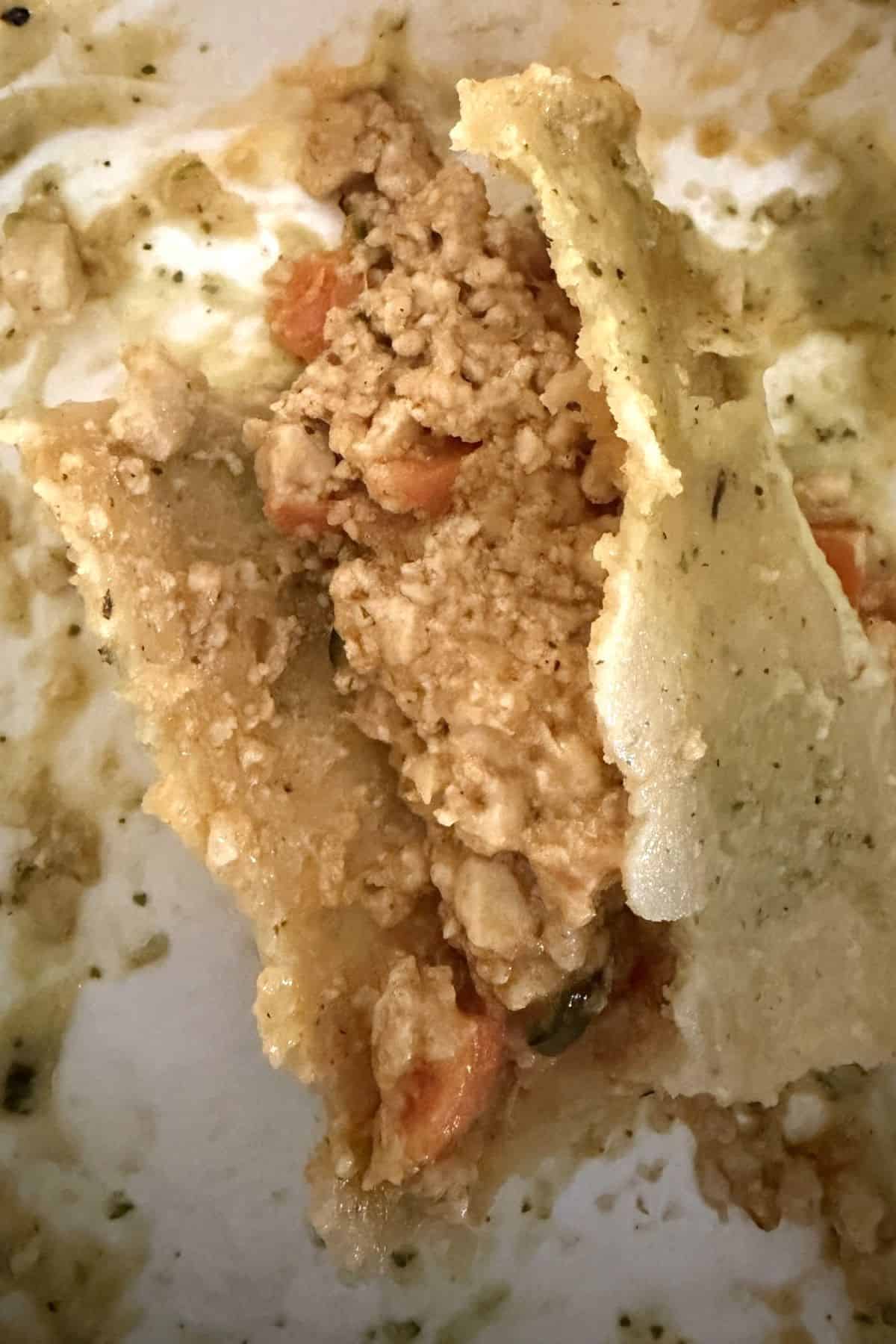 Amy's Frozen Meal Roasted Poblano Enchilada Gluten Free Microwave Meal tofu filling