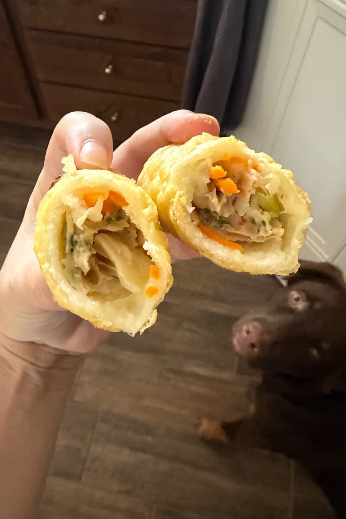 Feel Good Foods Gluten-Free Chicken Egg Rolls filling