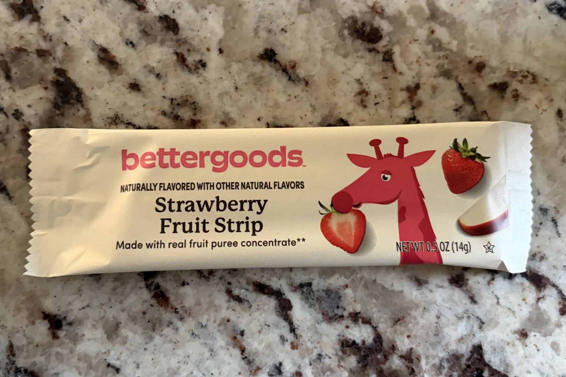 bettergoods Strawberry Fruit Strips individual packaging