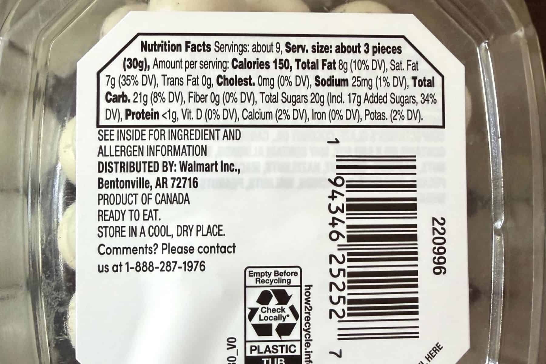 bettergoods Yogurt Flavored Freeze Dried Blueberries nutrition info