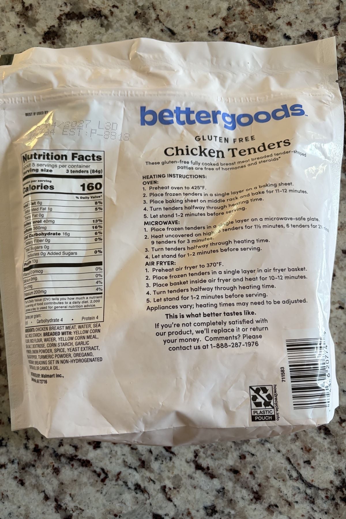 bettergoods gluten free tenders cooking intructions