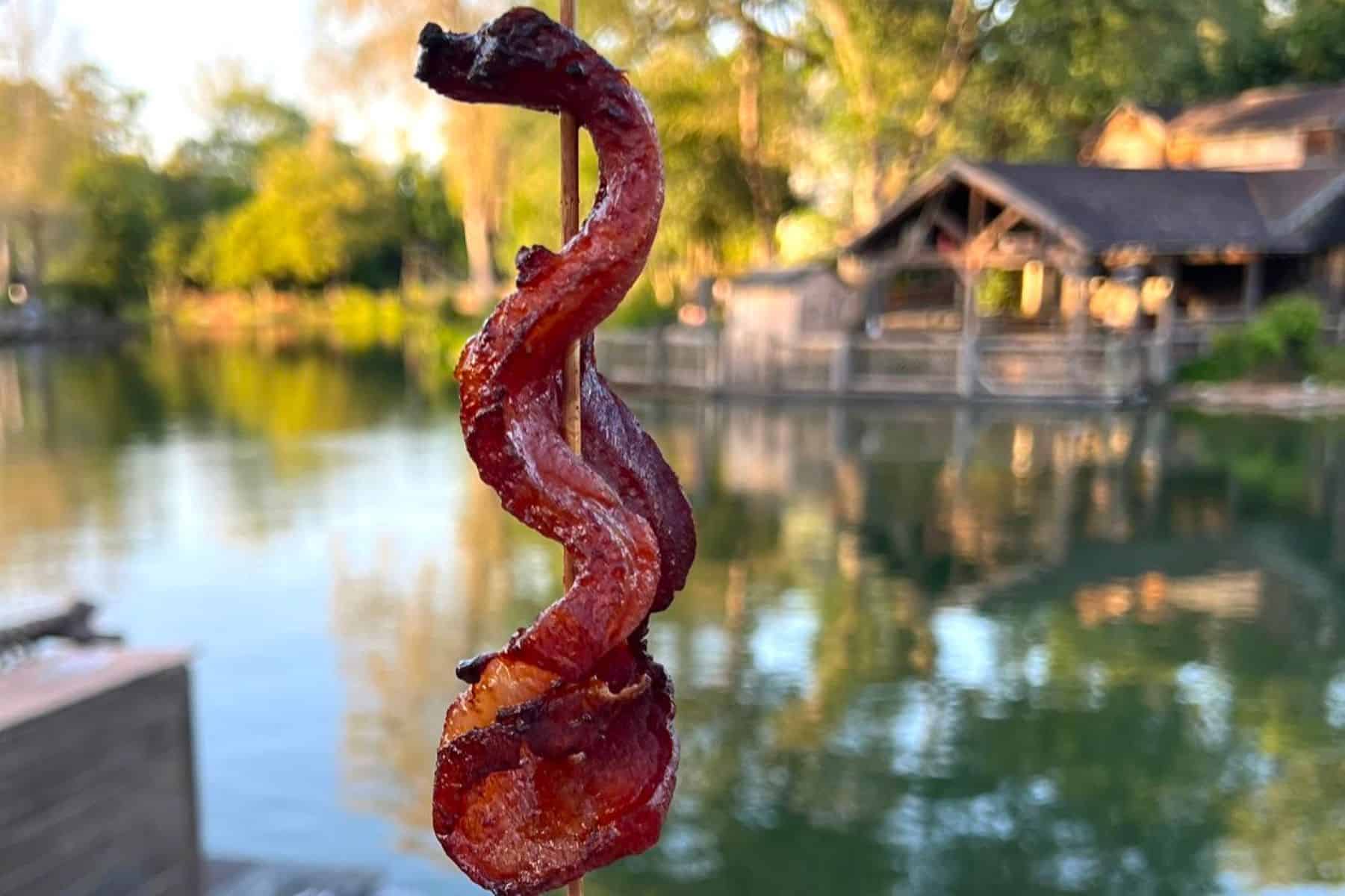 candied bacon skewer