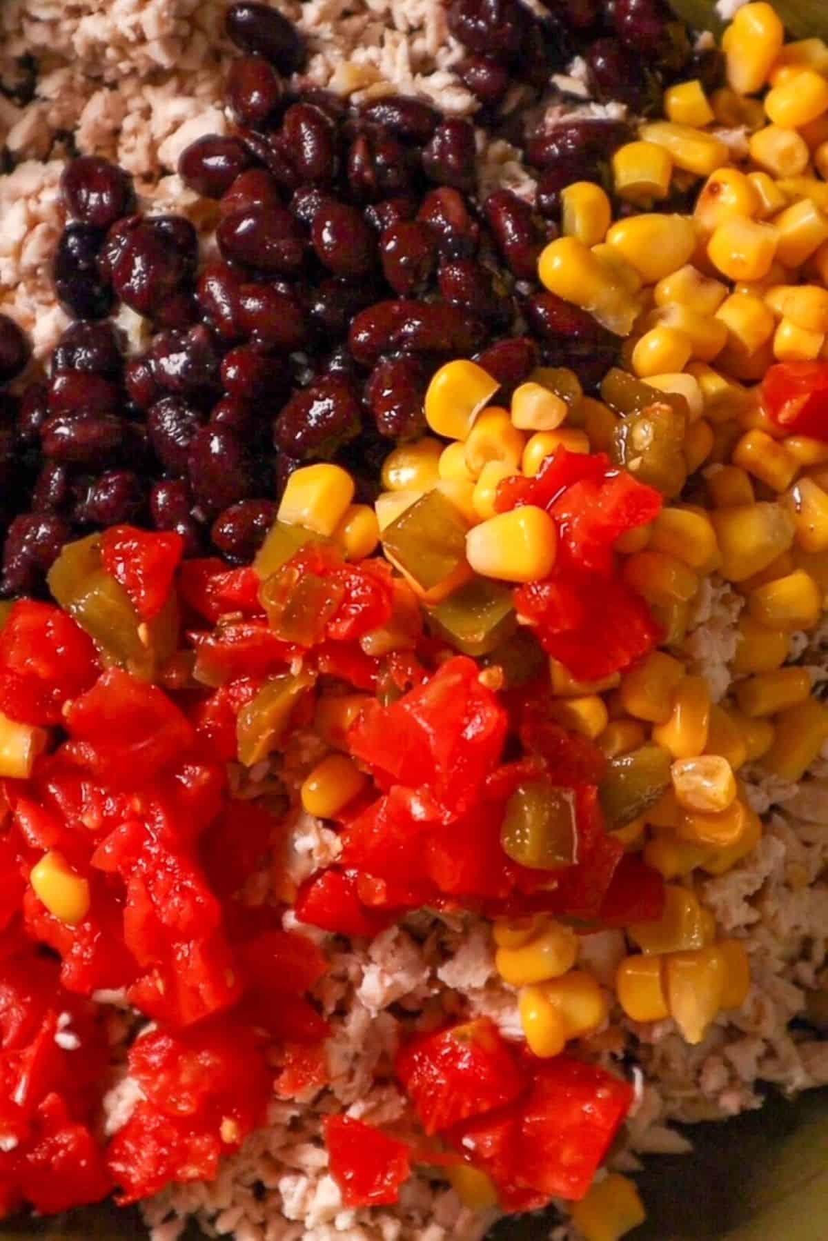 chicken with black beans corn and rotel