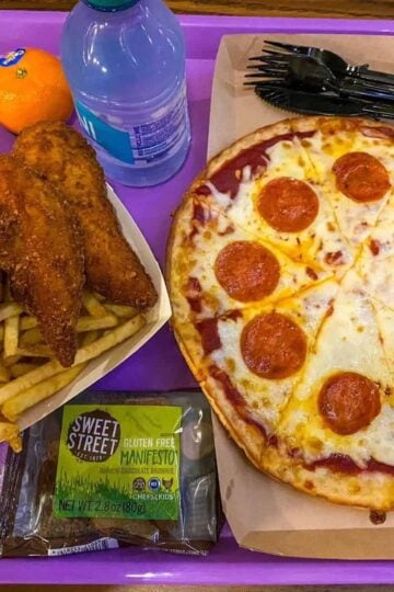 Pinocchio Village Haus gluten free pizza gluten free chicken strips gluten free brownie post cover