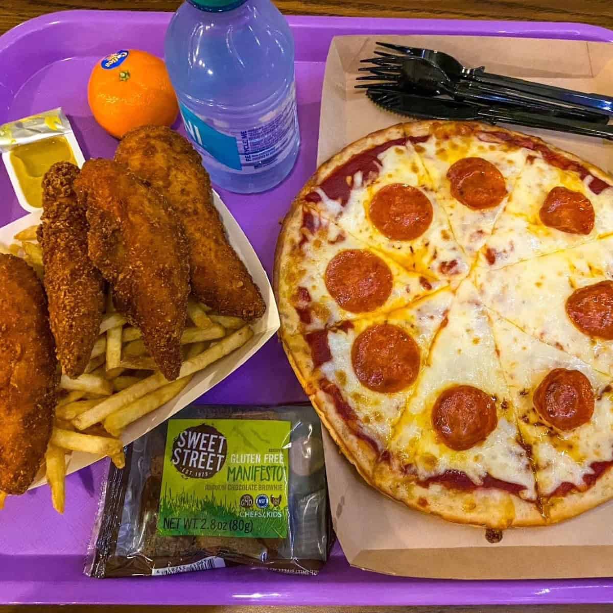 Pinocchio Village Haus gluten free pizza gluten free chicken strips gluten free brownie post cover