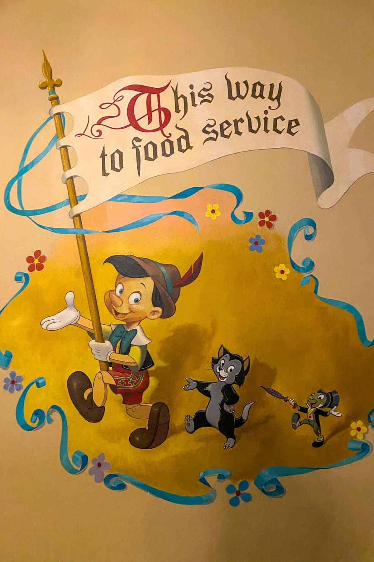 Pinocchio Village Haus wall painting