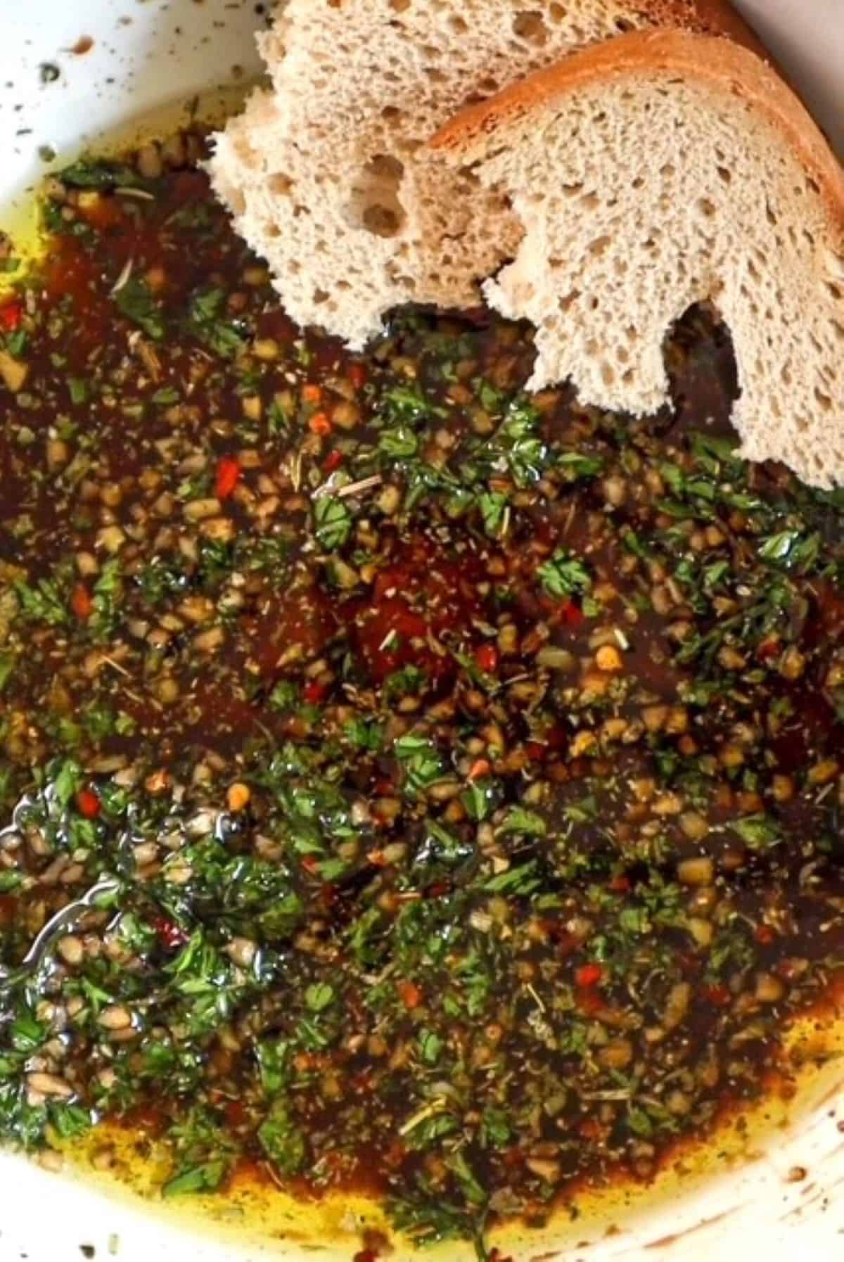 balsamic vinegar and olive oil for dipping bread