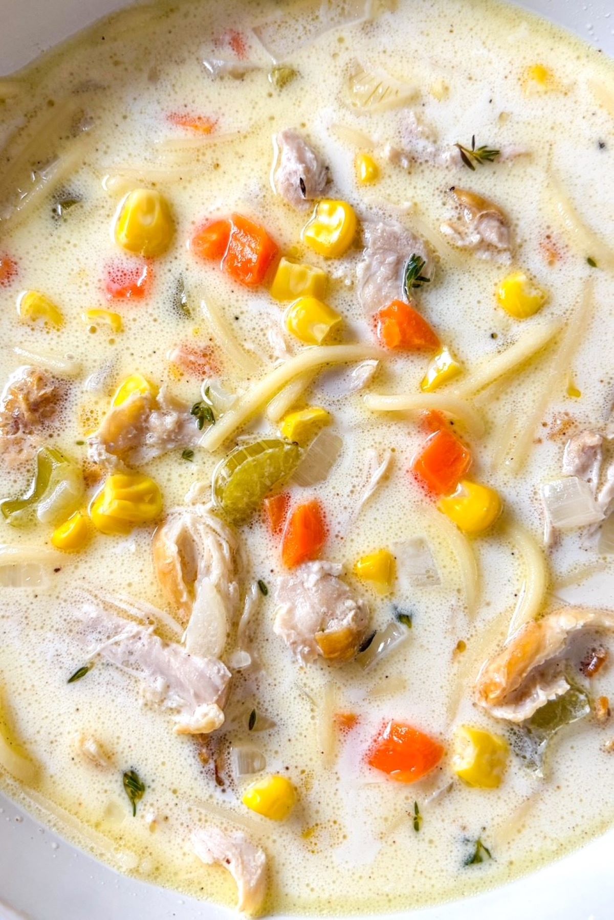 chicken noodle soup with cream