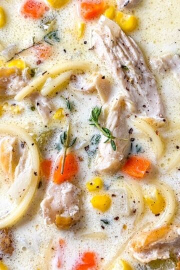 creamy chicken noodle soup recipe