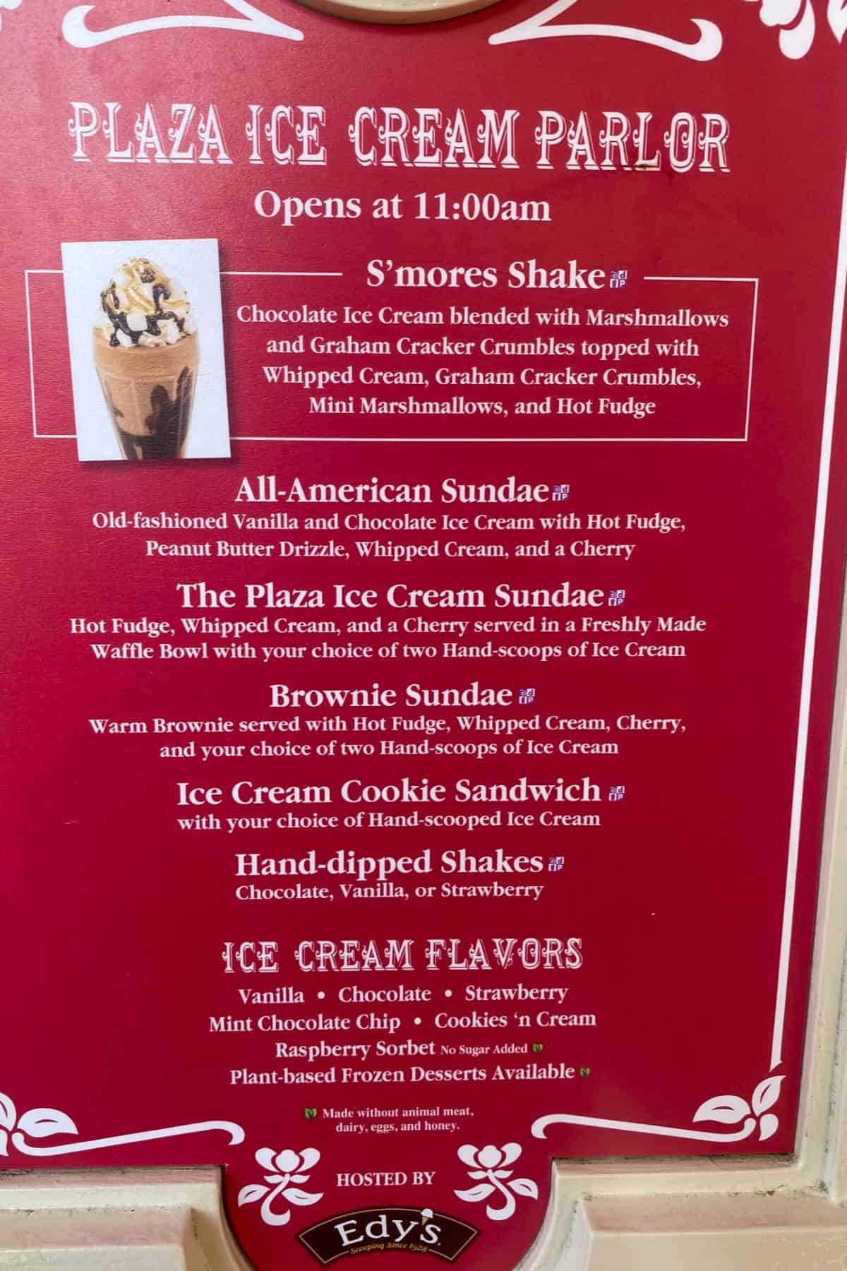magic kingdom plaza ice cream parlor